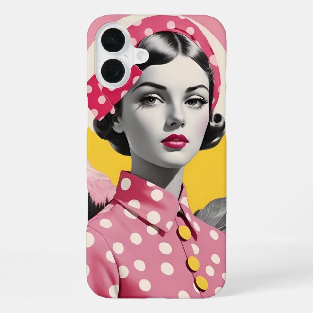 Vintage Inspired Portrait Of Woman iPhone Case (Back)
