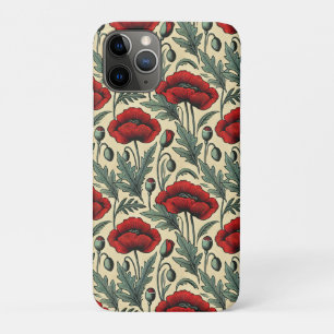 Vintage-Inspired Red Poppies Pattern  Case-Mate iPhone Case