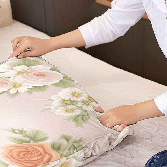 Vintage-Inspired Rose & Daisy Pillowcase (Creator Uploaded)