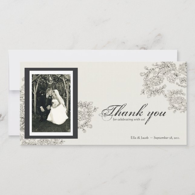 Vintage Inspired Thank You Card (Front)