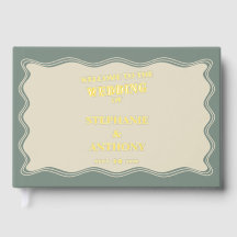 VIntage Inspired Wavy Border on Sage Green Wedding