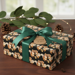 Vintage Inspired Woodland Animal Gift Wrap Sheets