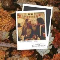 Vintage Instant Photo -Autumn Leaves Garland Fall