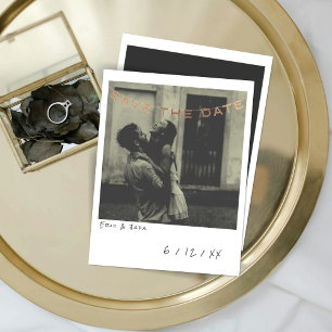 Vintage Instant Photo Save The Date Card