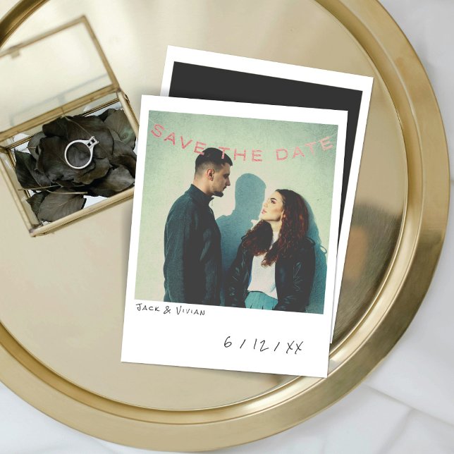 Vintage Instant Photo Save The Date Card (Creator Uploaded)