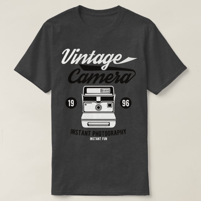 Vintage Instant Photography Camera T-Shirt (Design Front)