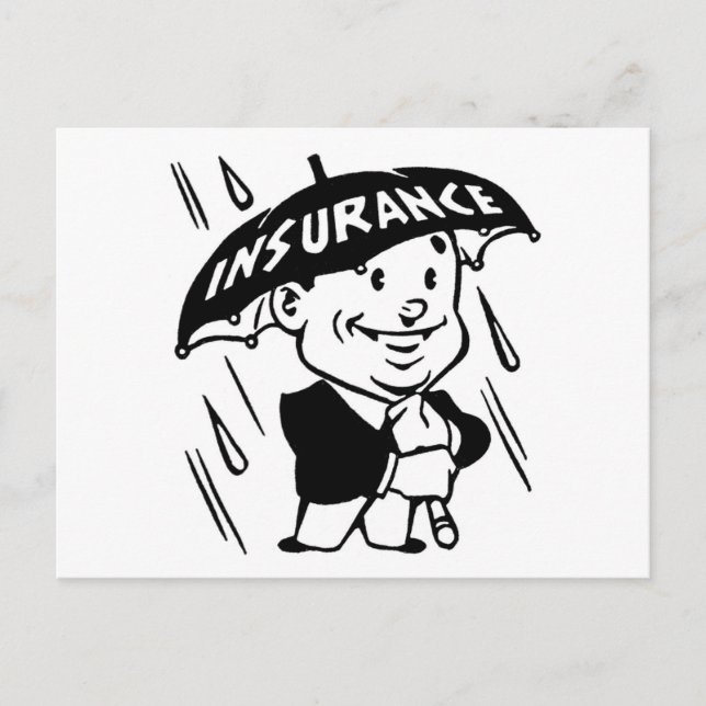 Vintage Insurance Guy Postcard (Front)