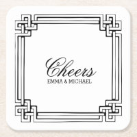 Vintage Interlocking Frame Personalised Wedding