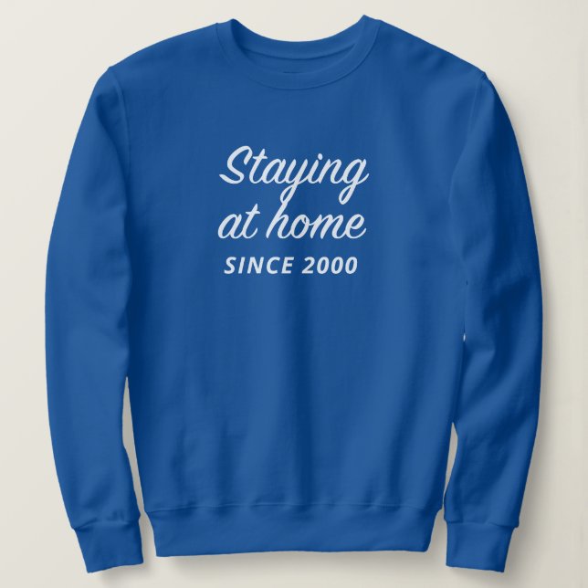 Vintage Introvert Blue Sweatshirt (Design Front)