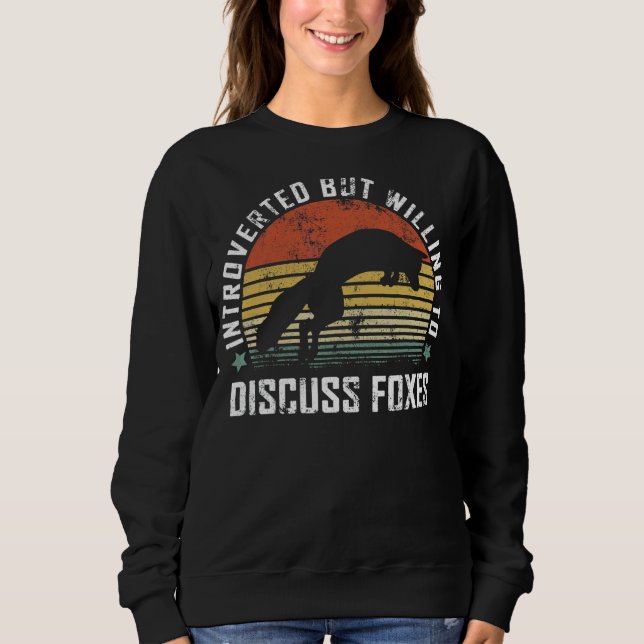 Vintage Introverted  Foxes  Fox 3 Sweatshirt (Front)