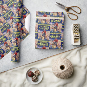 Vintage Inventions Magazine Cover Wrapping Paper