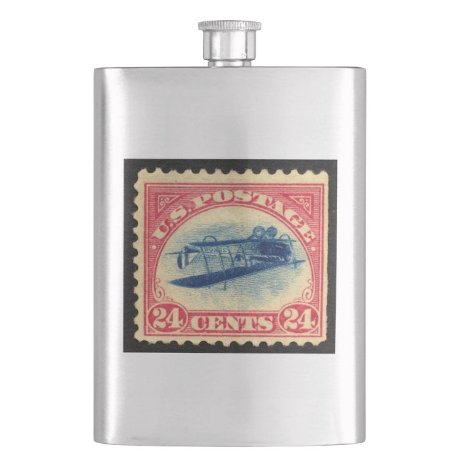 Vintage Inverted Jenny Premium Flask (Front)