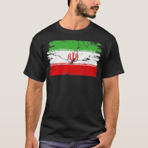Vintage Iran Iranian Flag Pride Support Iranian  T-Shirt