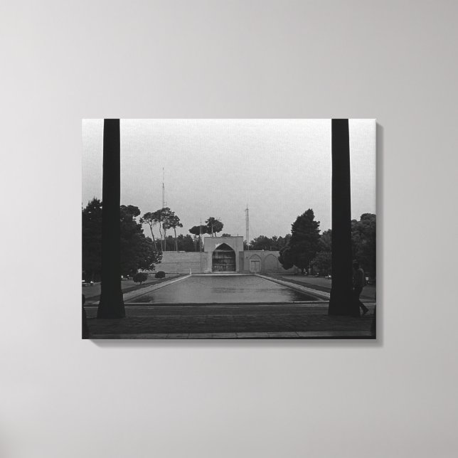 Vintage Iran Isfahan chehel sotun palace Canvas Print (Front)