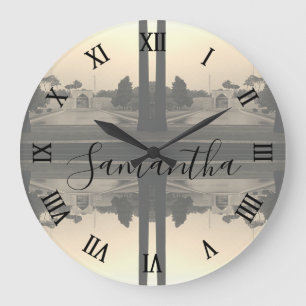 Vintage Iran Isfahan chehel sotun palace Watch Large Clock