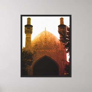 Vintage Iran Isfahan royal mosque Canvas Print