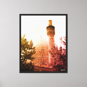 Vintage Iran Isfahan royal mosque Canvas Print