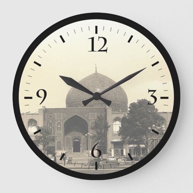 Vintage Iran Isfahan shah mosque Watch Large Clock (Front)