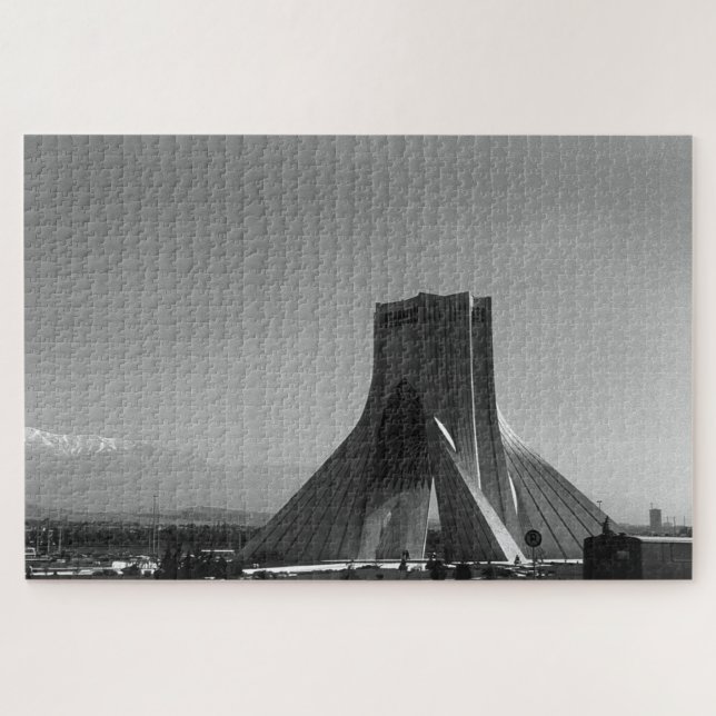Vintage Iran tehran Azadi Square Jigsaw Puzzle (Horizontal)
