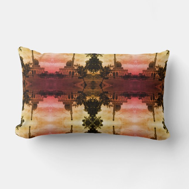 Vintage Iraq Baghdad  Buniya Mosque  Lumbar Cushion (Front)