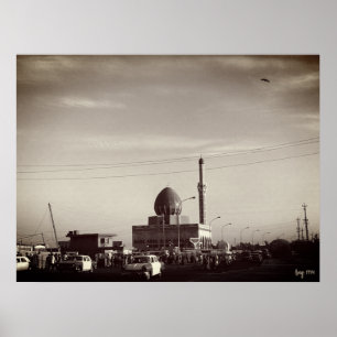 Vintage Iraq Baghdad Buniya Mosque Poster