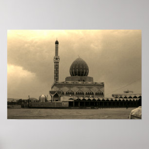 Vintage Iraq Baghdad Buniya Mosque Poster