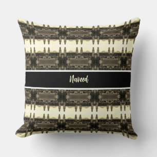Vintage Iraq Baghdad central railway station Cushion