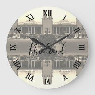 Vintage Iraq Baghdad central railway station  Large Clock