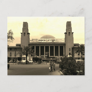 Vintage Iraq Baghdad central railway station Postcard