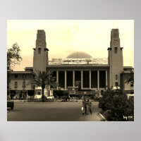 Vintage Iraq Baghdad central railway station