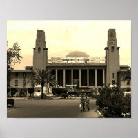 Vintage Iraq Baghdad central railway station