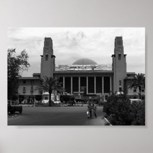 Vintage Iraq Baghdad central railway station Poster