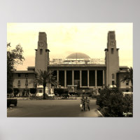 Vintage Iraq Baghdad central railway station