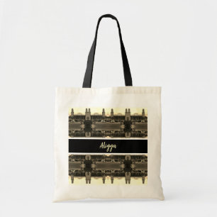 Vintage Iraq Baghdad central railway station Tote Bag