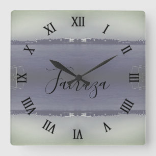 Vintage Iraq Baghdad forat river Square Wall Clock