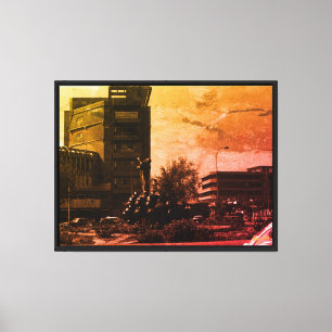 Vintage Iraq baghdad fountain Canvas Print