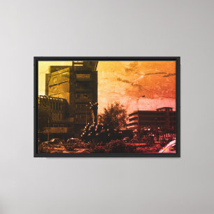 Vintage Iraq baghdad fountain Canvas Print