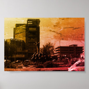 Vintage Iraq baghdad fountain Poster