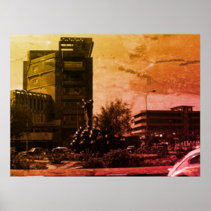 Vintage Iraq baghdad fountain Poster