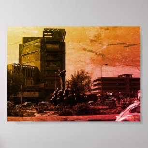 Vintage Iraq baghdad fountain Poster