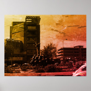 Vintage Iraq baghdad fountain Poster