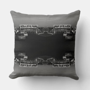 Vintage Iraq Baghdad tahrir square 1970 Square Sti Cushion