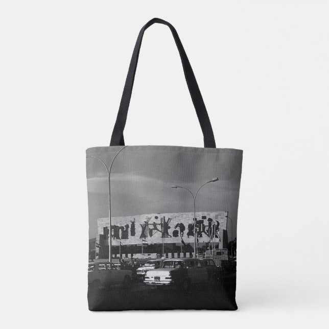 Vintage Iraq Baghdad tahrir square 1970 Tote Bag (Back)