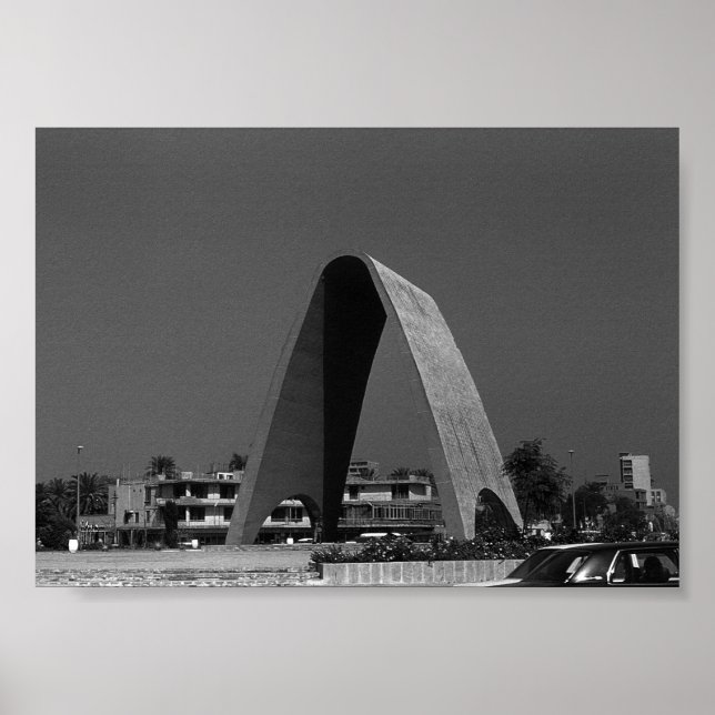 Vintage Iraq Baghdad Unknown Soldier Arch Poster (Front)