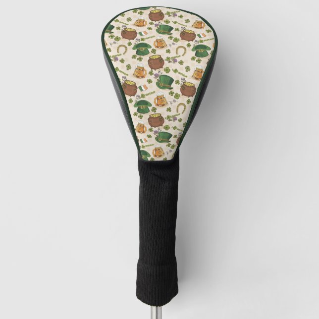 Vintage Ireland Icon Pattern Golf Head Cover (Front)