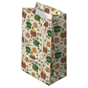 Vintage Ireland Icon Pattern Small Gift Bag