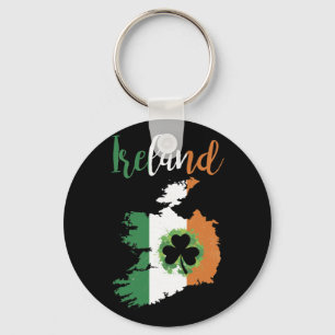Vintage Ireland Irish Flag Green St Patrick's Day Key Ring