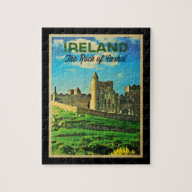 Vintage Ireland Rock Of Cashel Jigsaw Puzzle (Vertical)