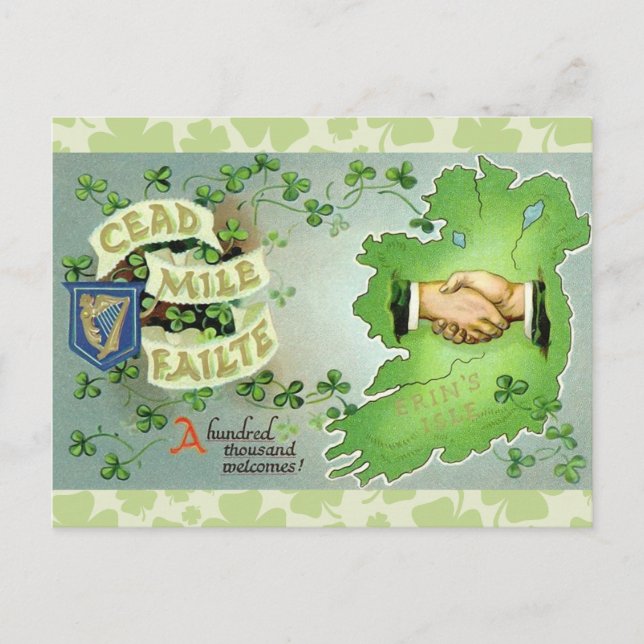 Vintage Ireland St. Patrick's Day Postcard (Front)