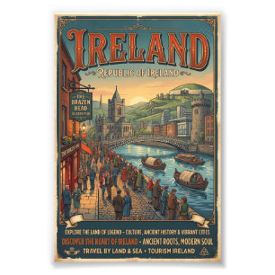 Vintage Ireland Travel Poster
